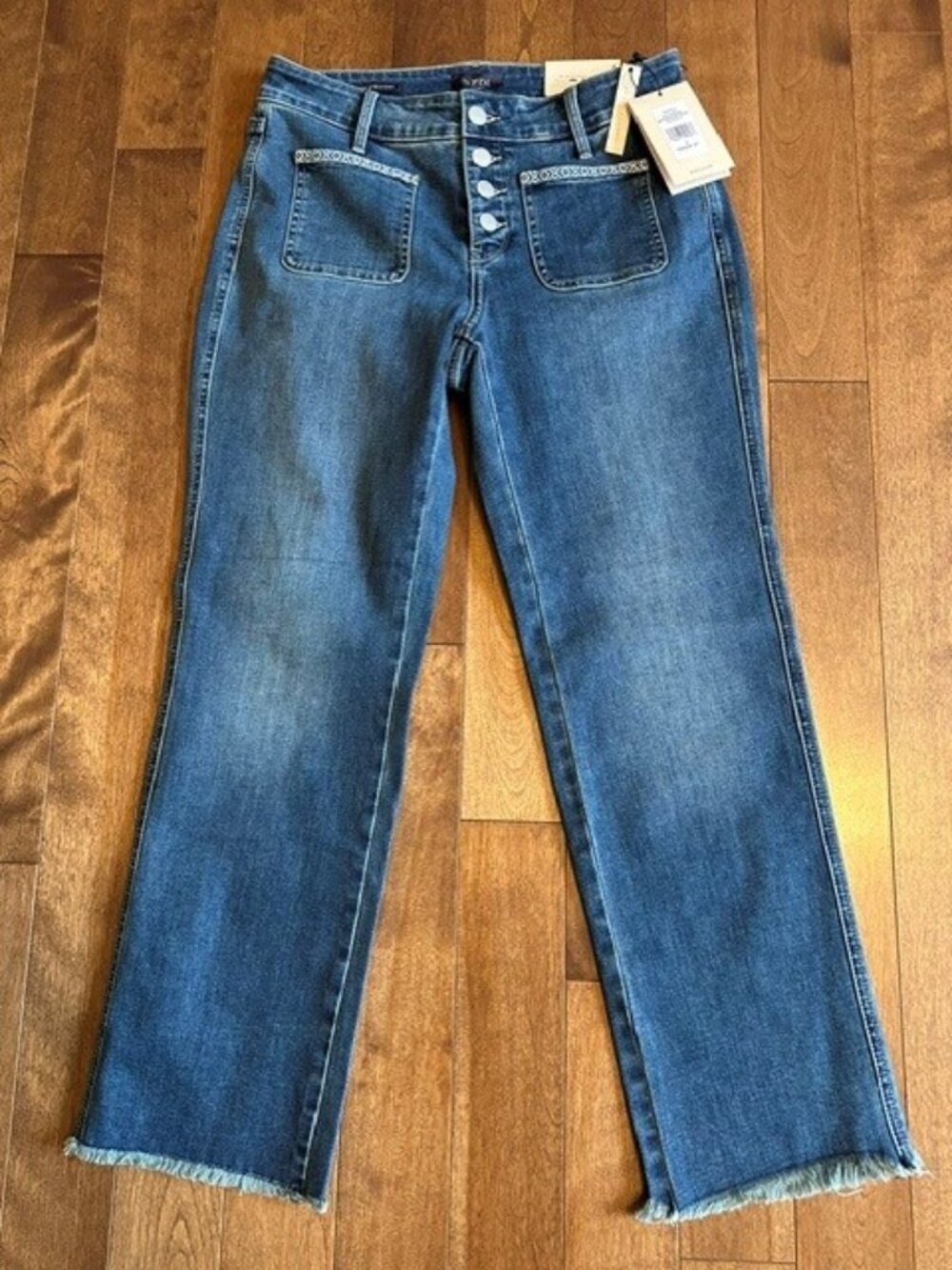 NYDJ Marilyn High Waist Geo Tape Pocket Detail Ankle Jeans - NWT
